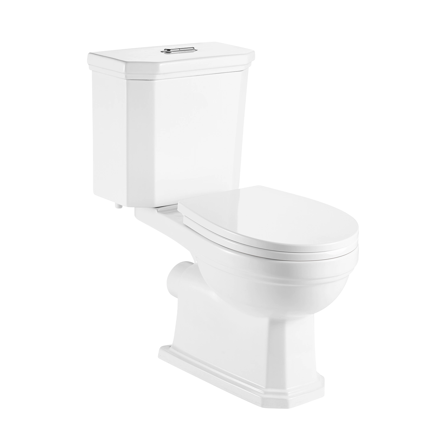 european p-trap toilet, p-trap close-coupled water closet, 180mm rear outlet wall outlet bathroom two-piece toilet, MA-9943